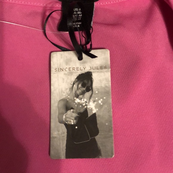 Pink wide leg pant and cropped tank set Size Med - Picture 6 of 9